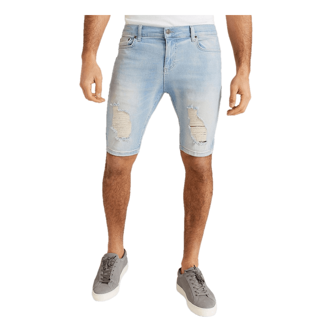 Distressed Denim Shorts  Wash