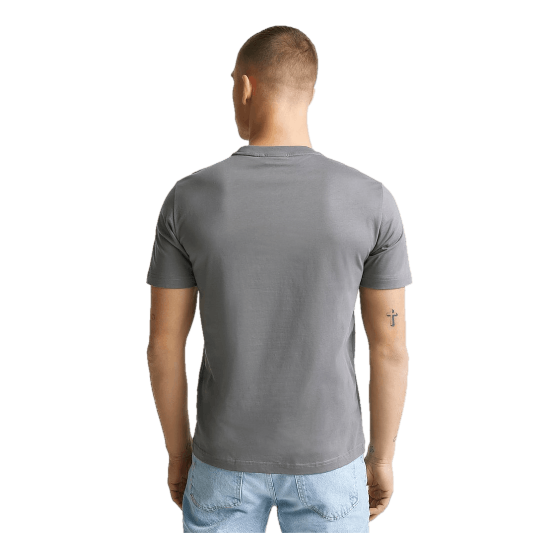 Calvin Klein Cotton Chest Logo T-shirt Pewter