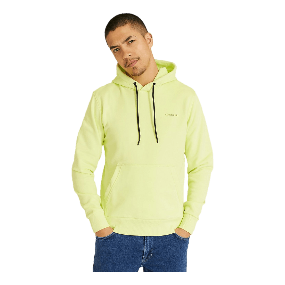 Calvin Klein Small Chest Logo Hoodie Sunny Lime