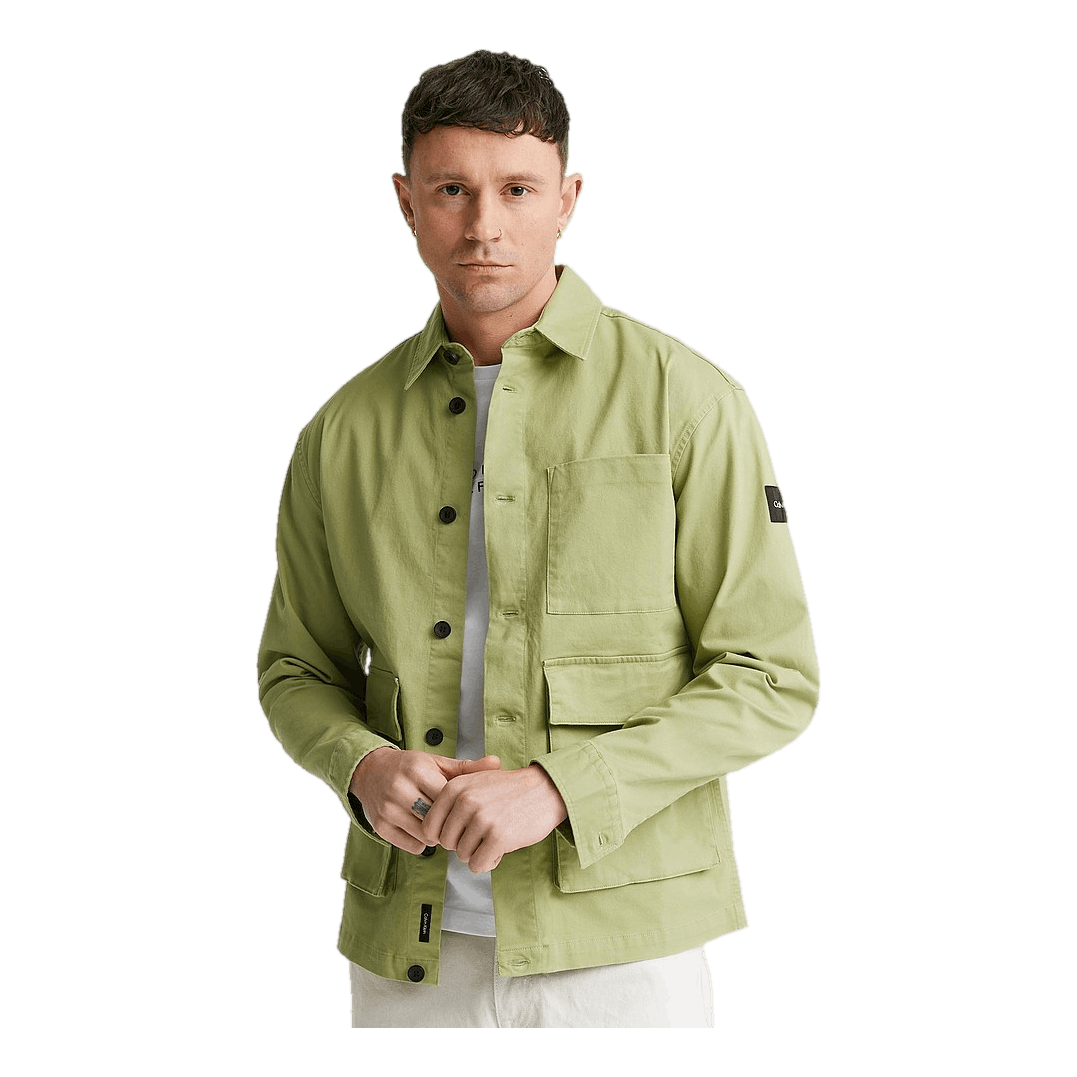 Calvin Klein Twill Overshirt Sage