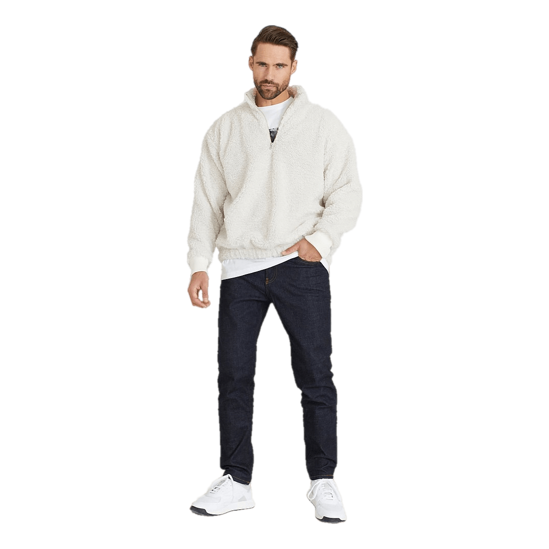 Dr. Denim Dario Zip Sweatshirt Off  Teddy