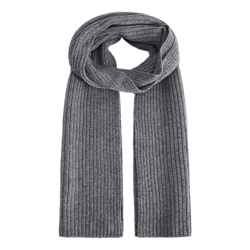 Wool Knit Scarf Dark