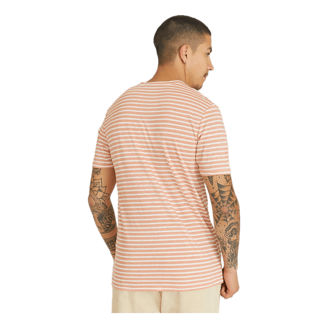 J.Lindeberg Coma Stripe Linen T-shirt Claystone