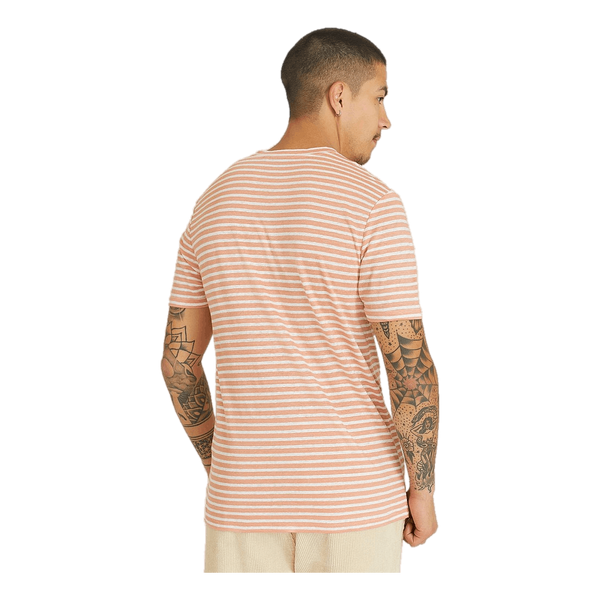 J.Lindeberg Coma Stripe Linen T-shirt Claystone