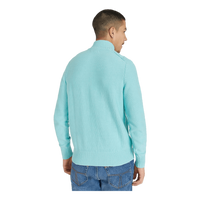 Colton Half Zip Cable 65 Turquoise