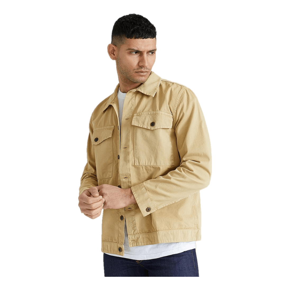 Nudie Jeans Colin Utility Overshirt Oat