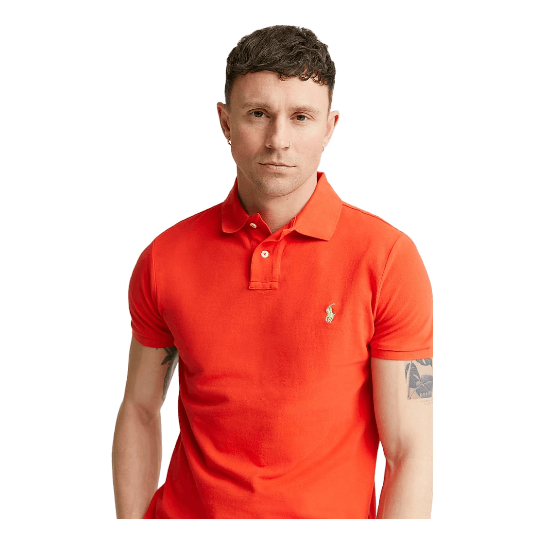 Polo Ralph Lauren Custom Slim Fit Mesh Polo 269 Tomato C5363