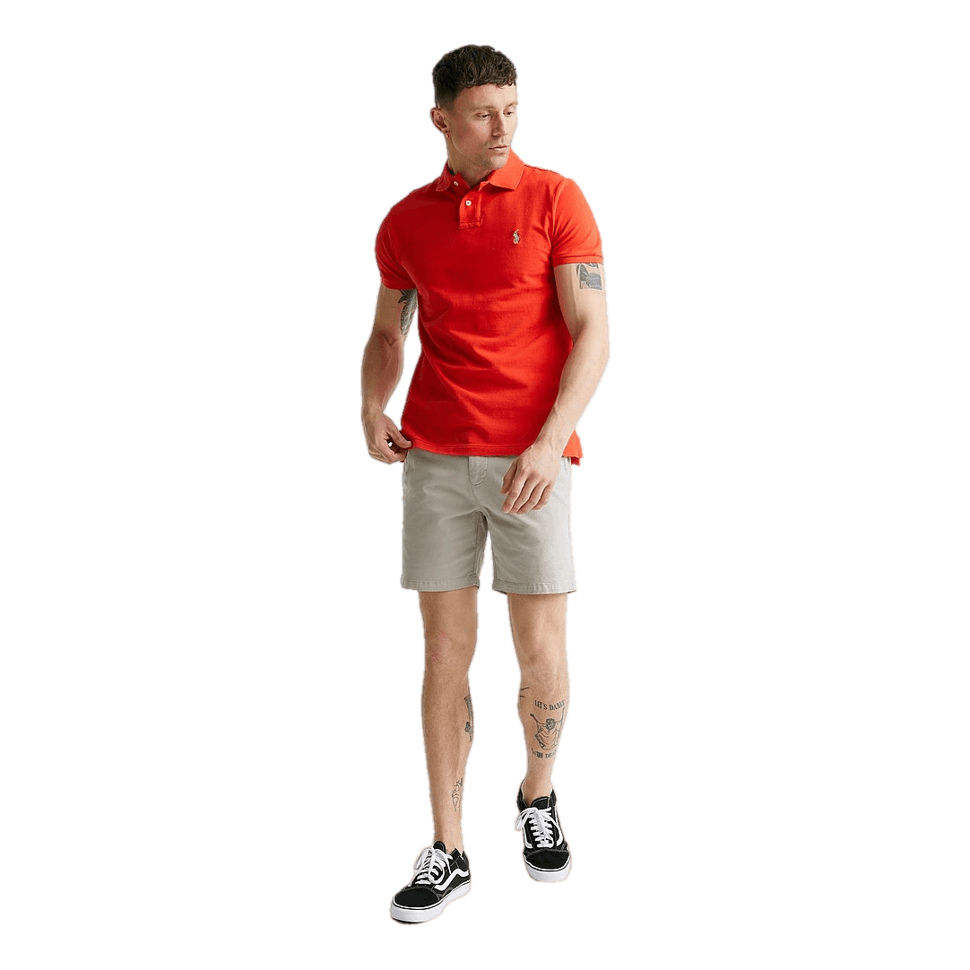 Polo Ralph Lauren Custom Slim Fit Mesh Polo 269 Tomato C5363