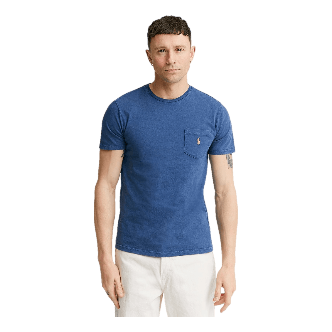 Polo Ralph Lauren Custom Slim Cotton-Linen Pocket T-Shirt