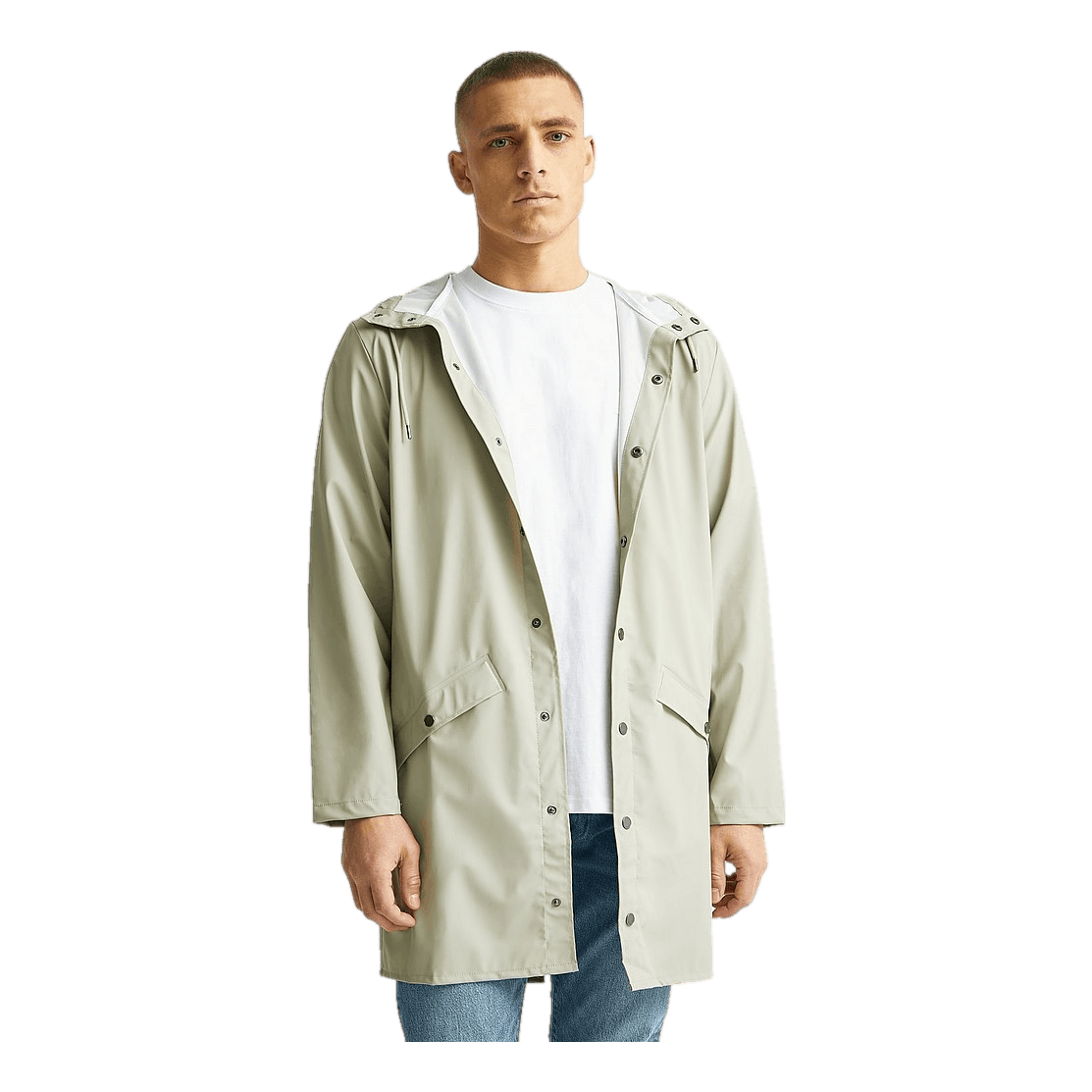 Rains Long Jacket 80 Cement