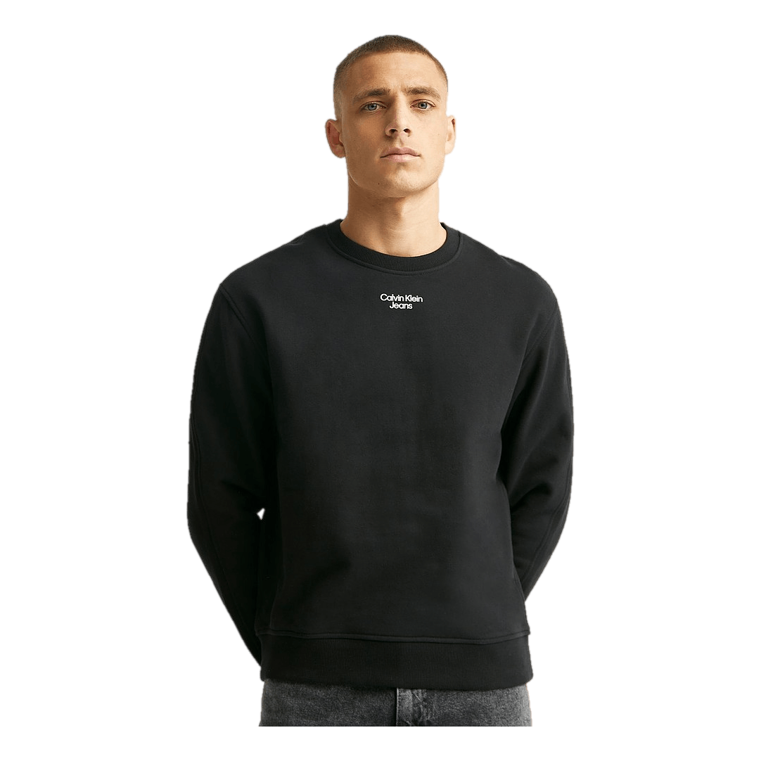 Calvin Klein Stacked Logo Crew Neck Beh