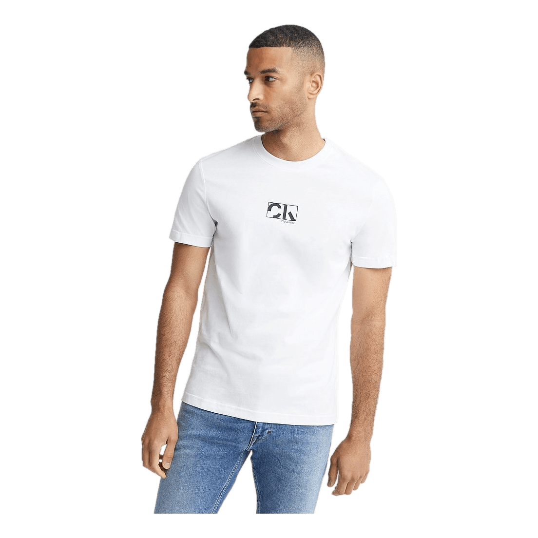 - Bright Calvin Logo T-shirt Klein Graphic - White – Yaf Calvin Box Klein