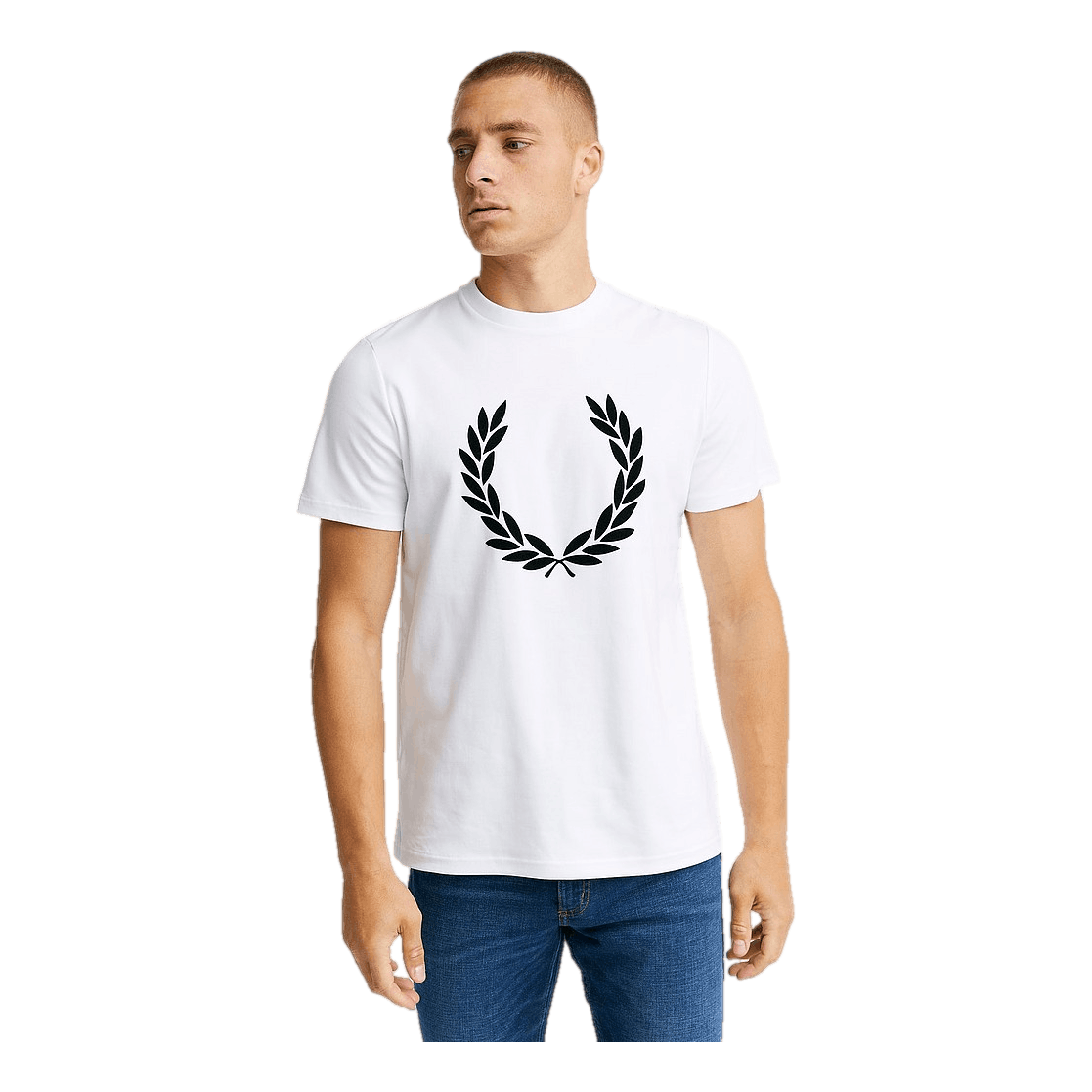 Fred Perry Flock Laurel Wreath Tee 100