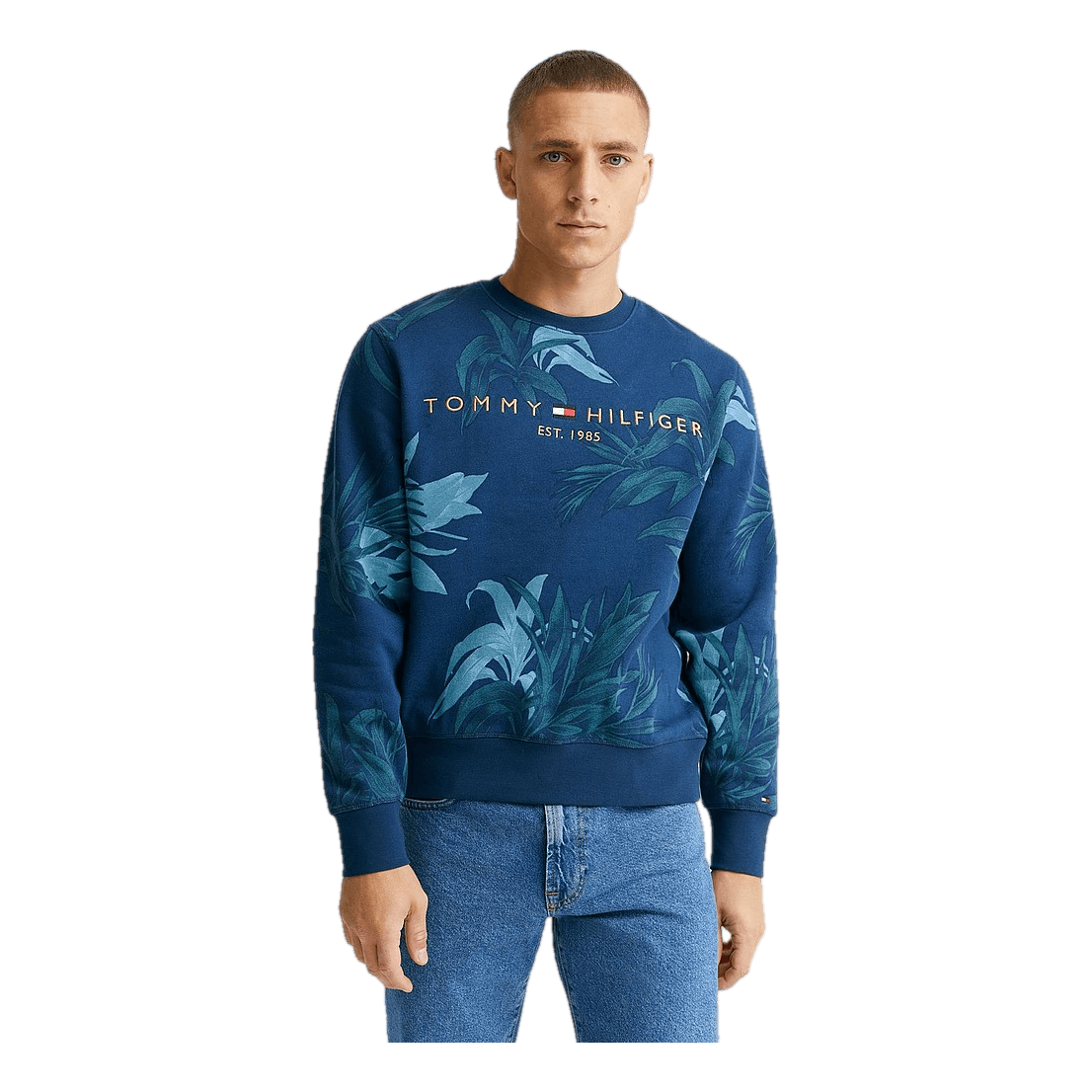 Tommy Hilfiger Palm Floral Tommy Logo Crewnec