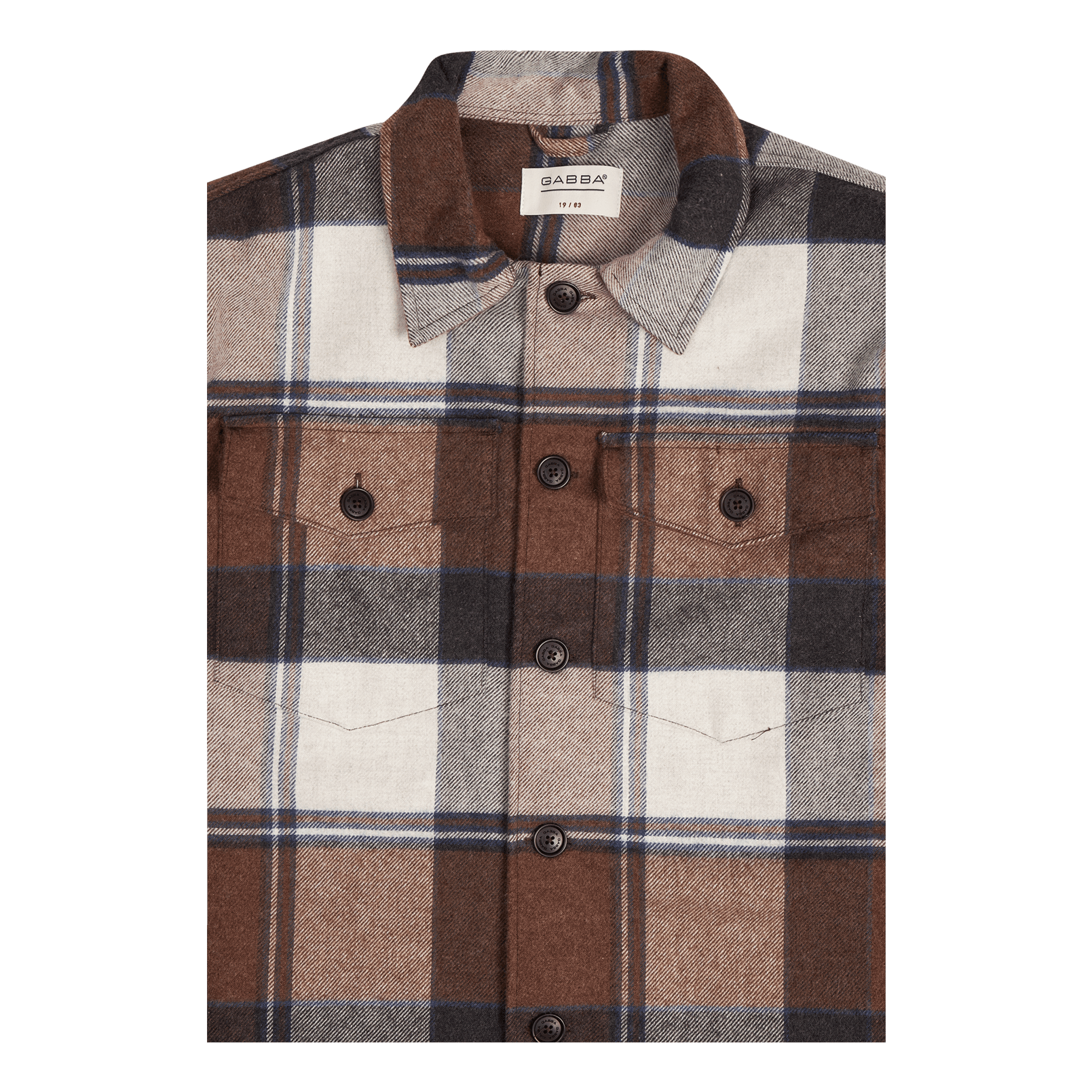 Rust check faux 2025 shearling collar shacket