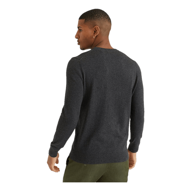 Cotton Merino Crew Jumper  Marl