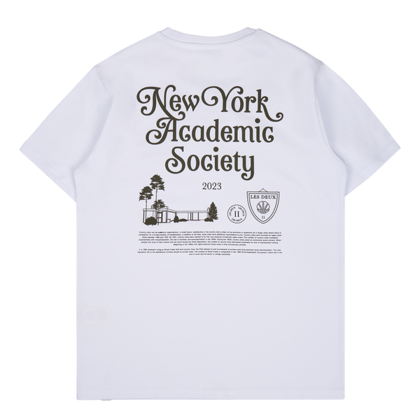 New York T-shirt White/olive Night