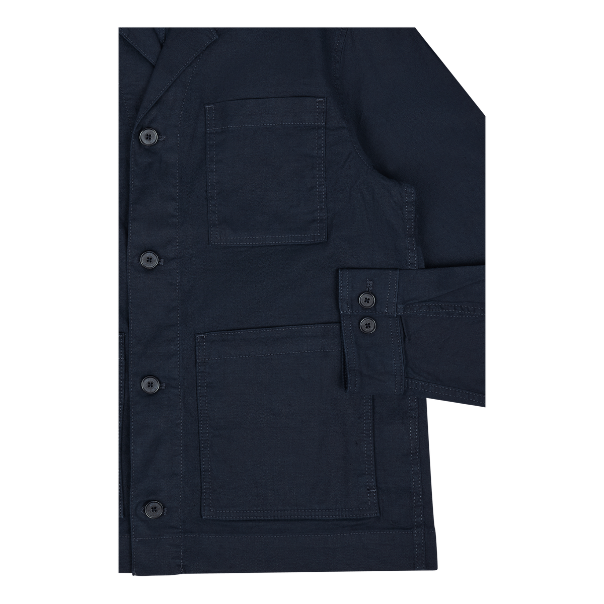 Errol Linen Workwear Overshirt 6855 Jl Navy