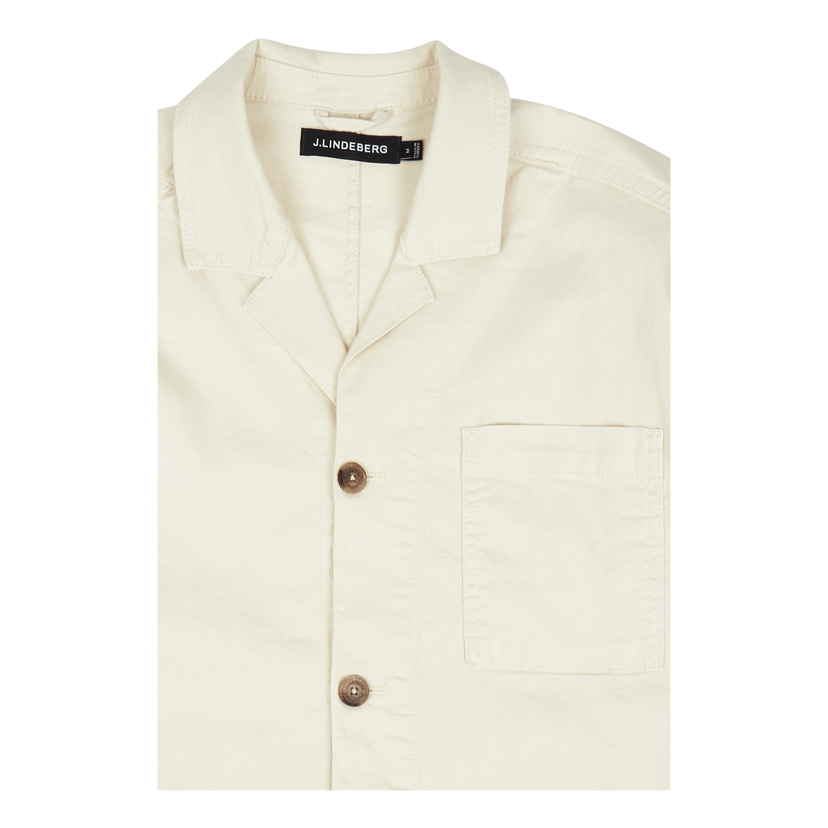 J.Lindeberg Errol Linen Workwear Overshirt E026 Turtledove