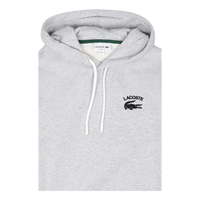 Lacoste Classic Fit Solid Hooded Sweat Silver Chine