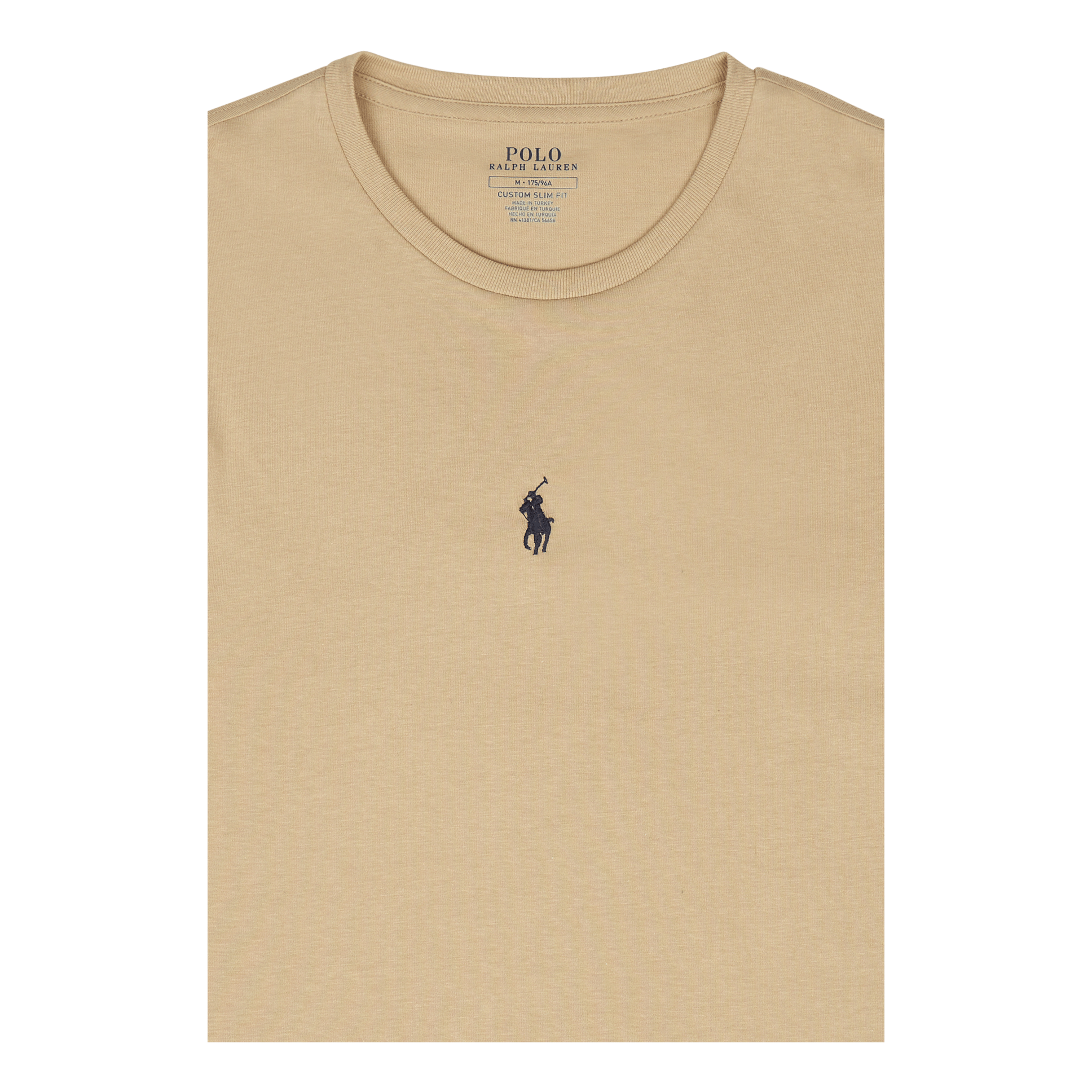 Polo Ralph Lauren Custom Slim Fit Jersey Neck T Classic Khaki