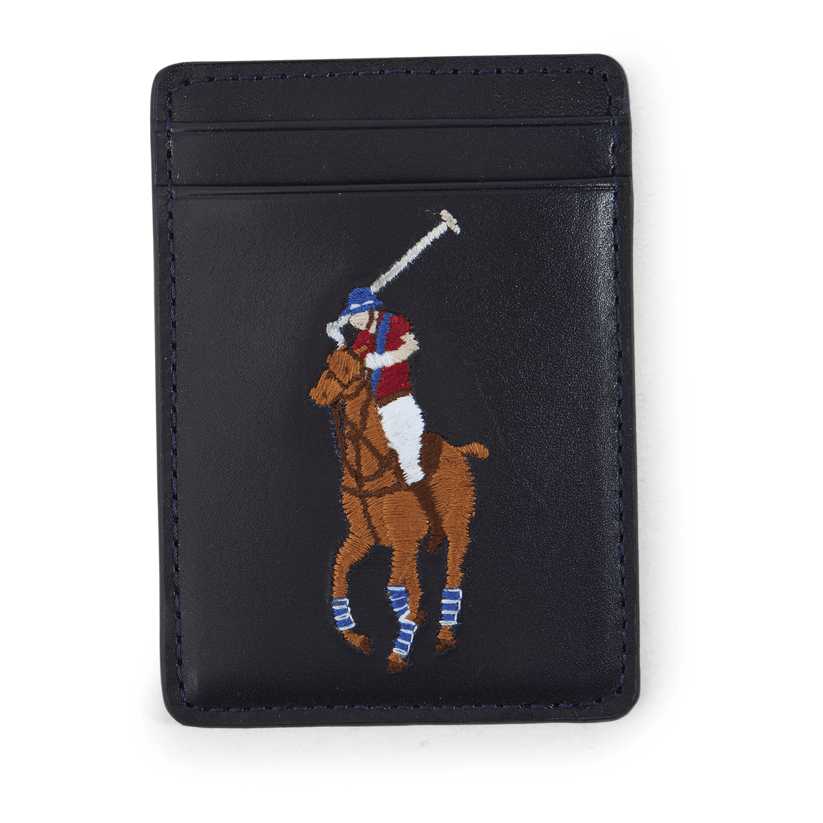 Leather Mag Phone Case Navy/multi Pony