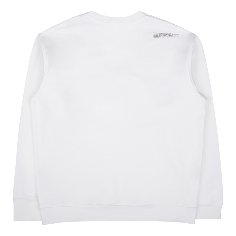 Replay Logo Crew Neck Sweatshirt 801 Chalk