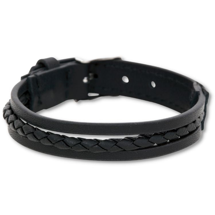 Bracelet Leather Black Leather