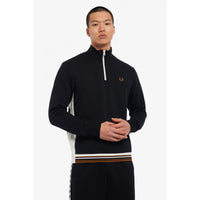 Fred Perry Contrast Panel Hlfzp Sweatsh. 102